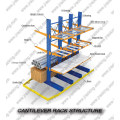 Cantilever rack with up and down adjustable arms and Safety stop pin prevents dropping off